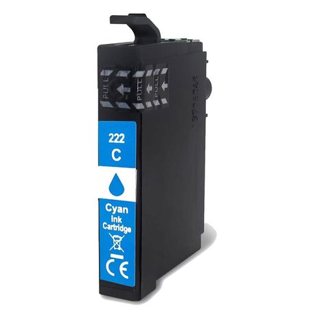 Epson 222 Cyan Remanufactured Ink Cartridge (T222220-S)