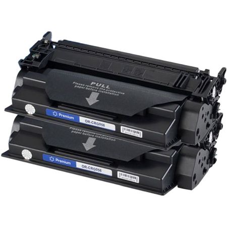 2 Pack Canon 056 Standard Yield Black Compatible Toner Cartridge (3007C001)