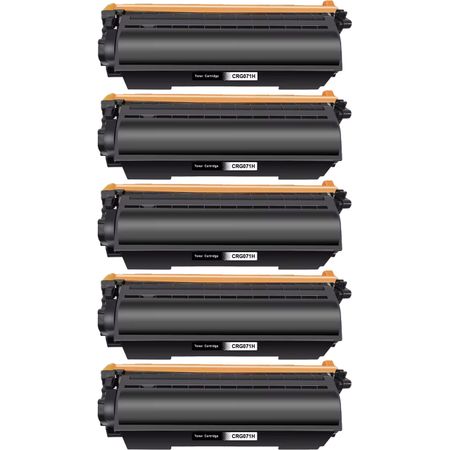 5 Pack Canon 071H High Yield Black Compatible Toner Cartridge (5646C001)