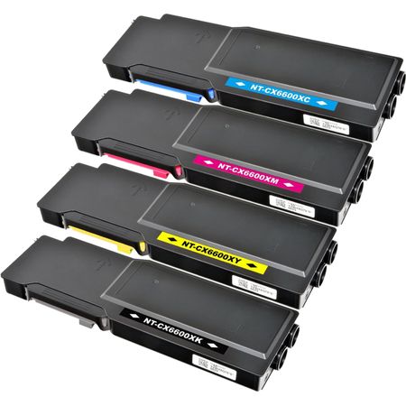 4 Pack Xerox Phaser 6600 / WorkCentre 6605 Compatible High-Yield Toner Cartridges