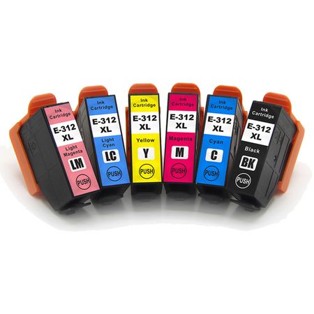 6 Pack Epson 312XL High-Yield Remanufactured Ink Cartridges