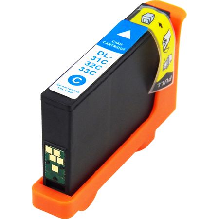 Dell Series 33/34 Cyan Compatible Extra High-Yield Ink Cartridge (331-7378 / 8DNKH)