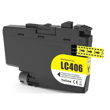 Brother LC406 XL Ink - Yellow Compatible High-Yield Cartridge